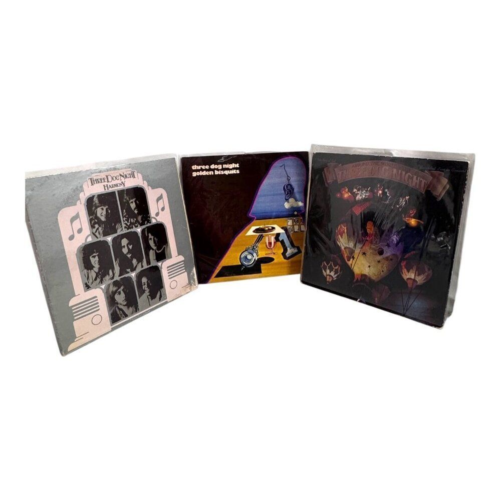 Three Dog Night Vinyl LP Record Lot of 3  Harmony Golden Biscuits Around The Wor
